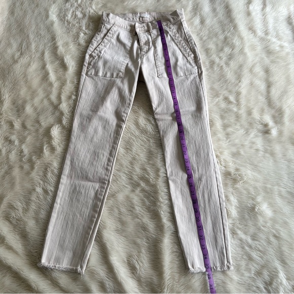 Ann Taylor LOFT Cream Raw Hem High Rise Skinny Utility Pant Size 2 - Picture 13 of 16